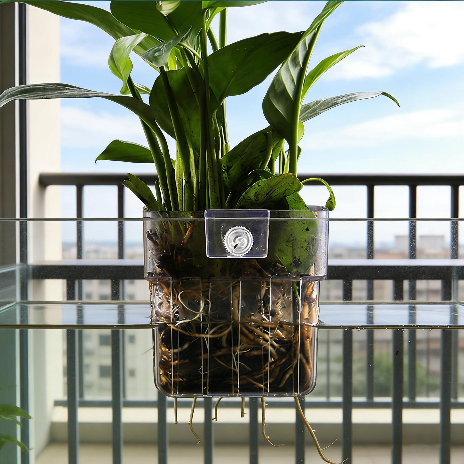 Transparent Hangable Aquarium  - Aquarium Plants Live ulasan dan harga