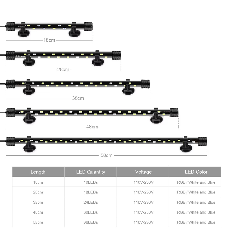 220V Strip Aquarium Light LED  - Aquarium Plant Substrate ulasan dan harga