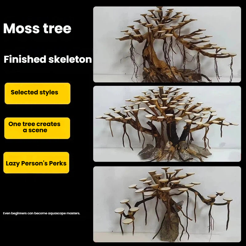 Aquarium Landscaping Moss Tree - Aquarium Moss ulasan dan harga