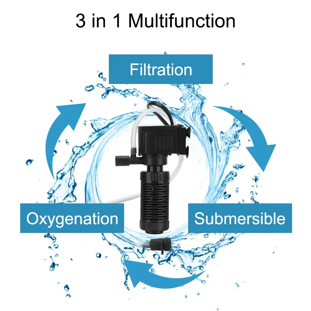 Mini Fish Tank Filter Quiet Su - Planted Aquarium Cleaning ulasan dan harga